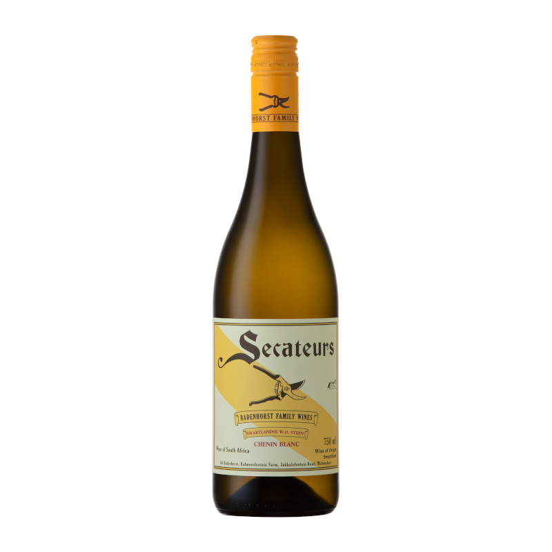a bottle of AA Badenhorst Family Chenin blanc white wine from South Africa