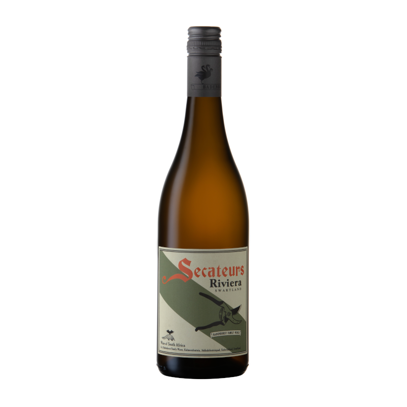 A bottle of AA Bodenhorst Family Secateurs Riviera wine