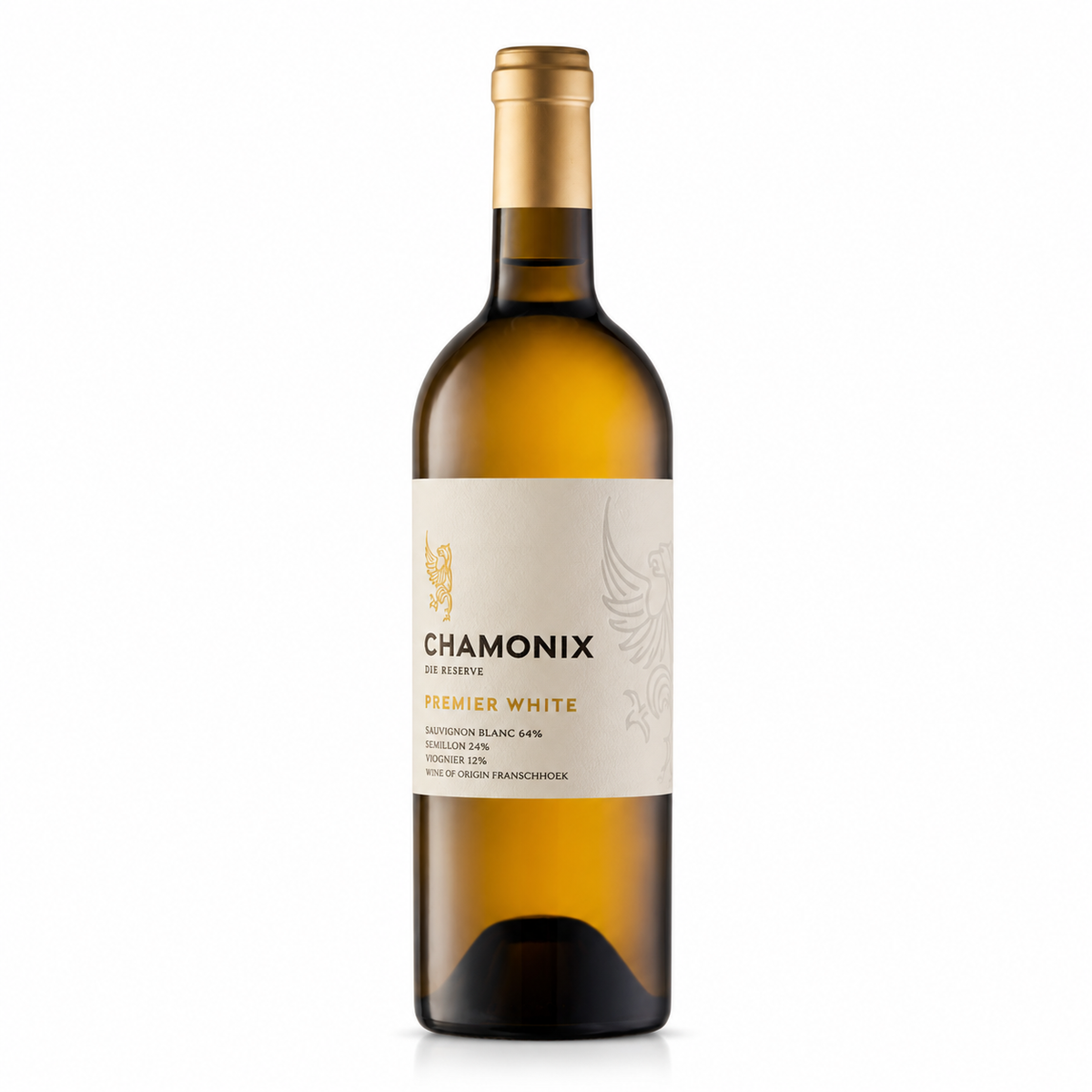 a bottle of Cape Chamonix Reserve White