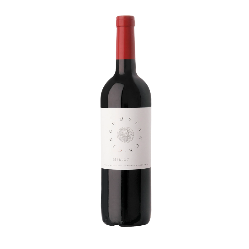 A bottle of Circumstance Merlot wine