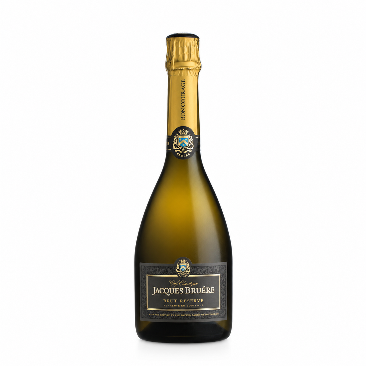 A bottle of Bon Courage Cap Classique Brut Reserve