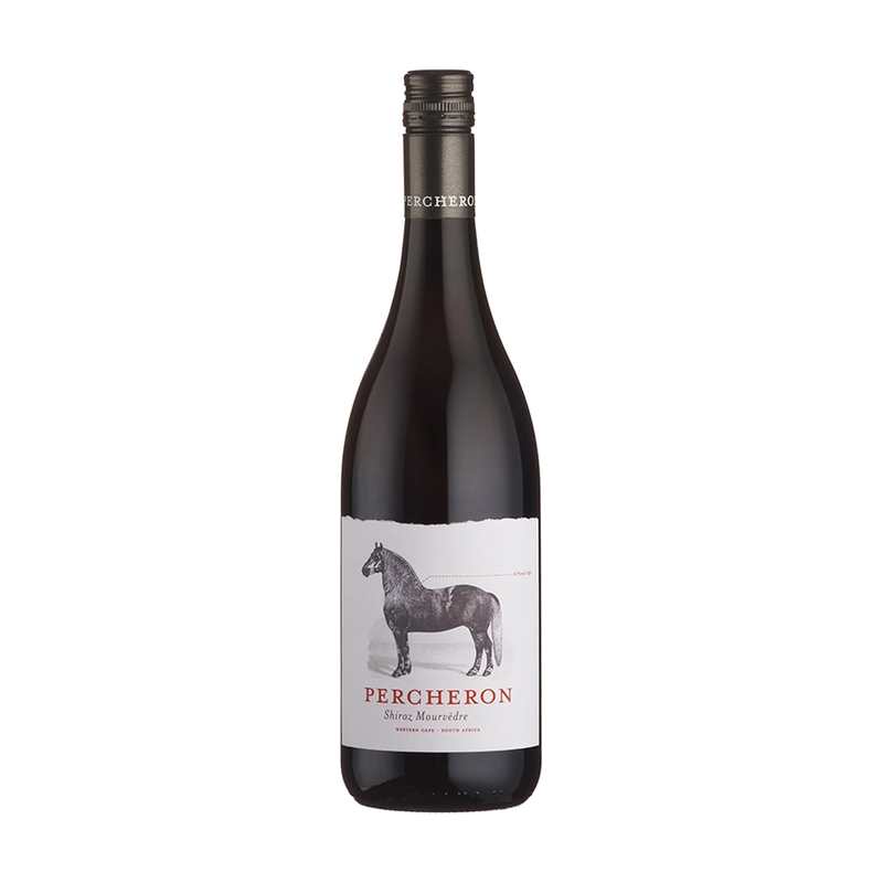 A bottle of Percheron Shiraz Mourvèdre