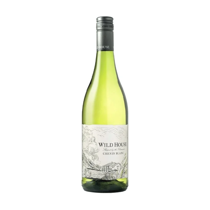 A bottle of Wild House Chenin Blanc