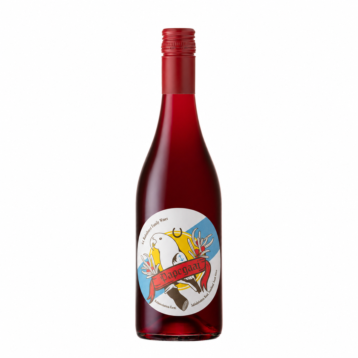 A bottle of A.A. Badenhorst Family Wines, Papegaai Red