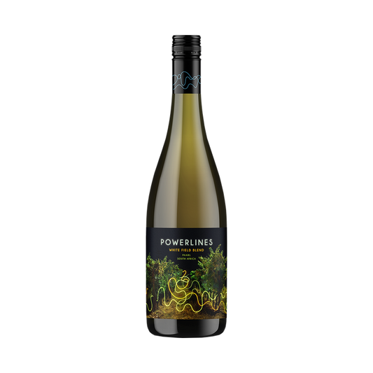 A bottle of B Sides Power Lines White Field Blend Paarl