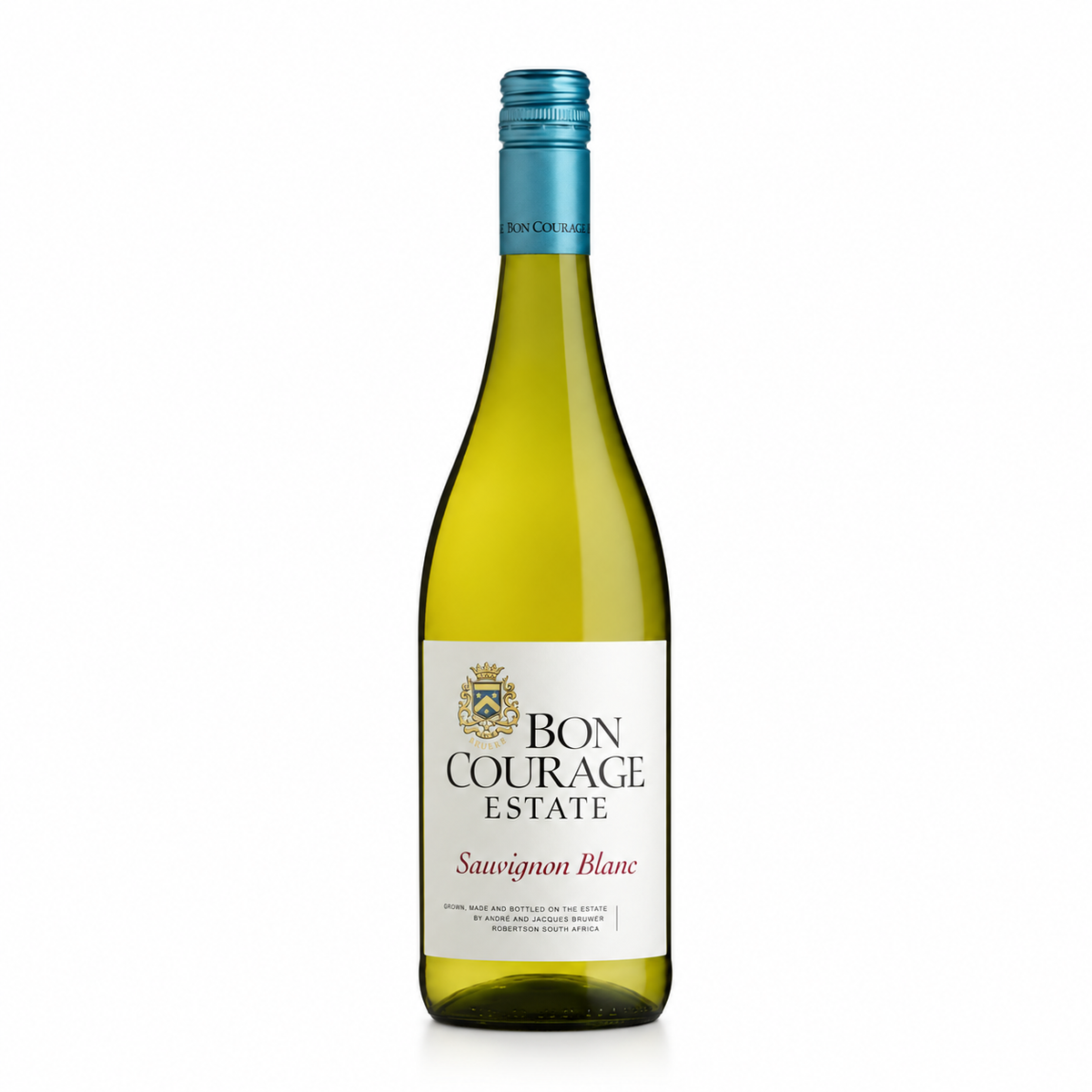 A bottle of Bon Courage Sauvignon Blanc