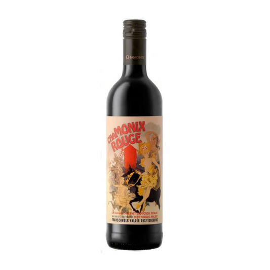 A bottle of Cape chamonix Rouge red wine