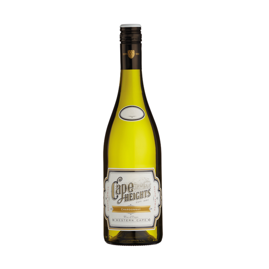 A bottle of Cape Heights Chardonnay wine