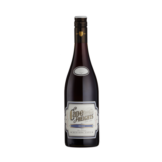 A bottle of Cape Heights Shiraz wine