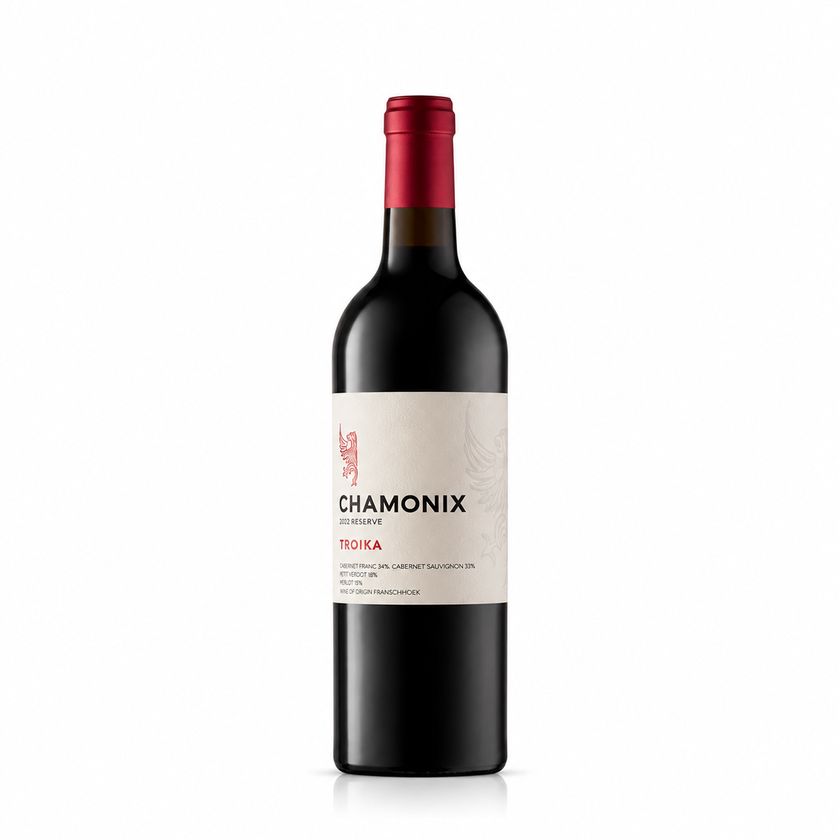 A bottle of Cape Chamonix Troika