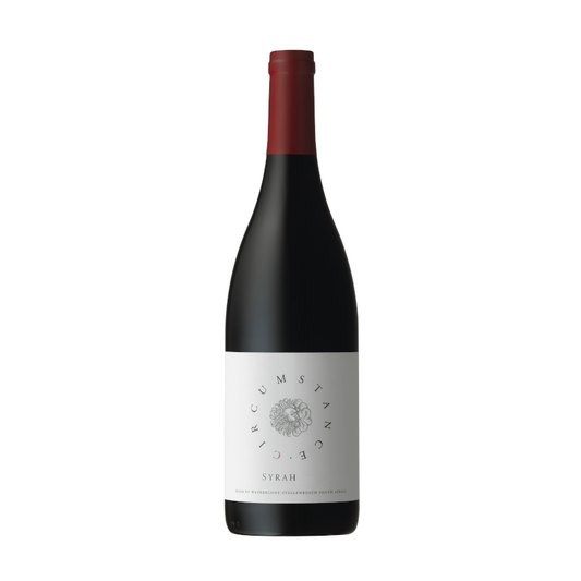 A bottle of Circumstance Syrah wine