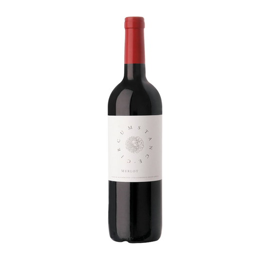 A bottle of Circumstance Merlot wine