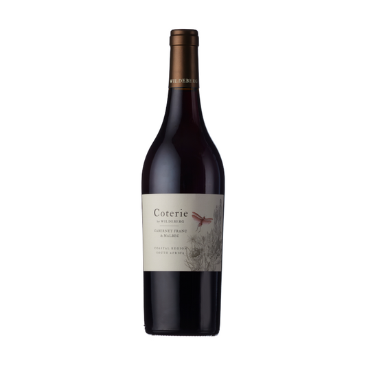 A bottle of Coterie Cabernet Franc & Malbec wine