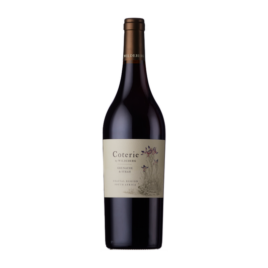 A bottle of Coterie Grenache & Syrah wine