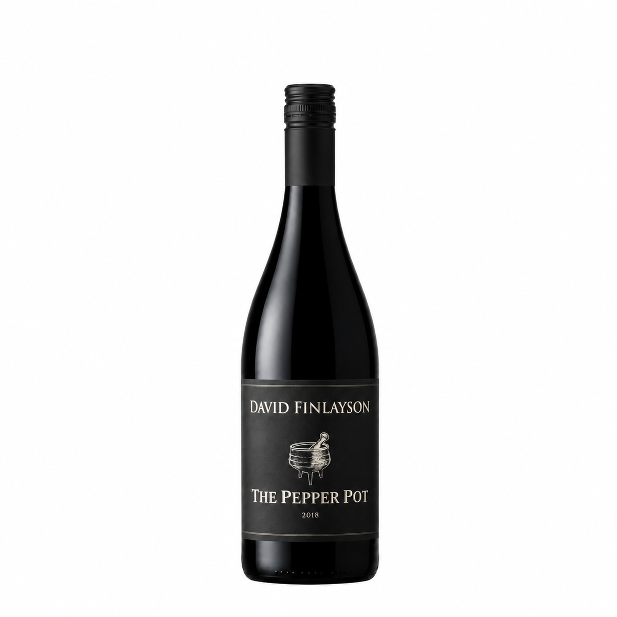 A bottle of David Finlayson The Pepper Pot Red