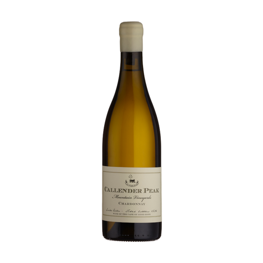 A bottle of Donovan Callender Peak chardonnay wine