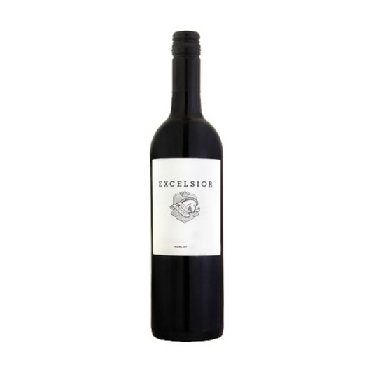 A bottle of Excelsior Robertson Merlot wine