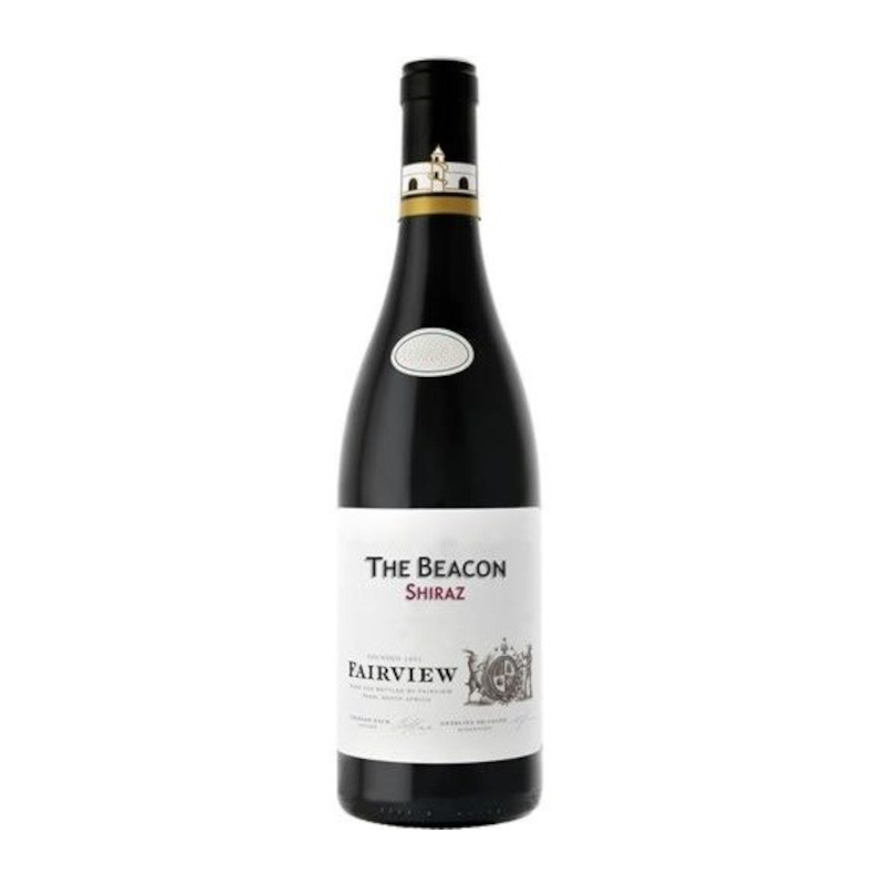 A bottle of Fairview The Beacon Shiraz wine