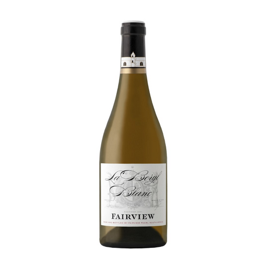 A bottle of Fairview La Beryl Blanc sweet wine