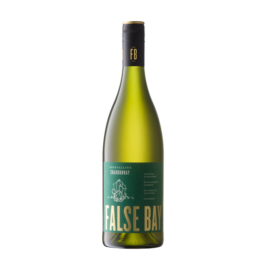 A bottle of False Bay chardonnay white wine