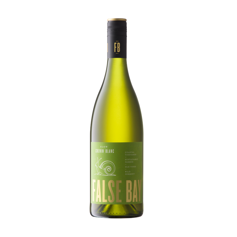 A bottle of False Bay Chenin Blanc wine