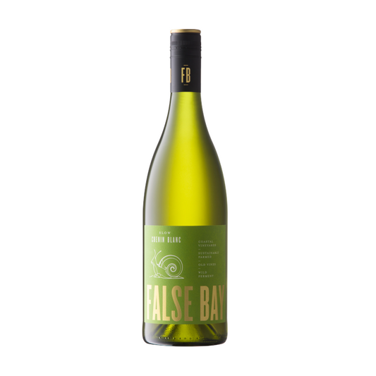 A bottle of False Bay Chenin Blanc wine