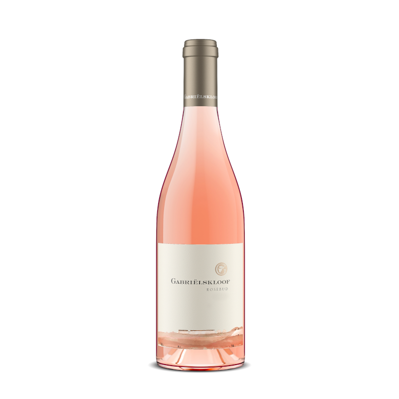A bottle of Gabriëlskloof 'Rosebud' Bot River Rose wine
