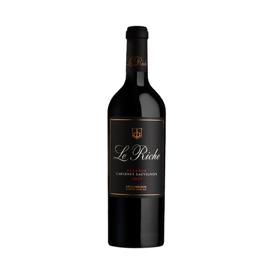 A bottle of Le Riche Reserve Cabernet Sauvignon