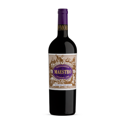A bottle of Maestro red DeMorgenzon wine