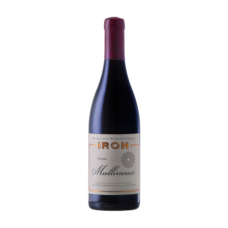A bottle of Mullineux Iron Syrah wine