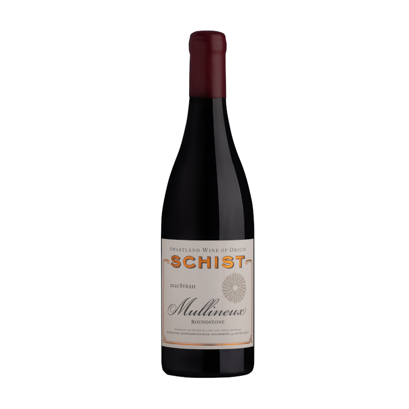 A bottle of Mullineux Rounstone Schist Syrah wine