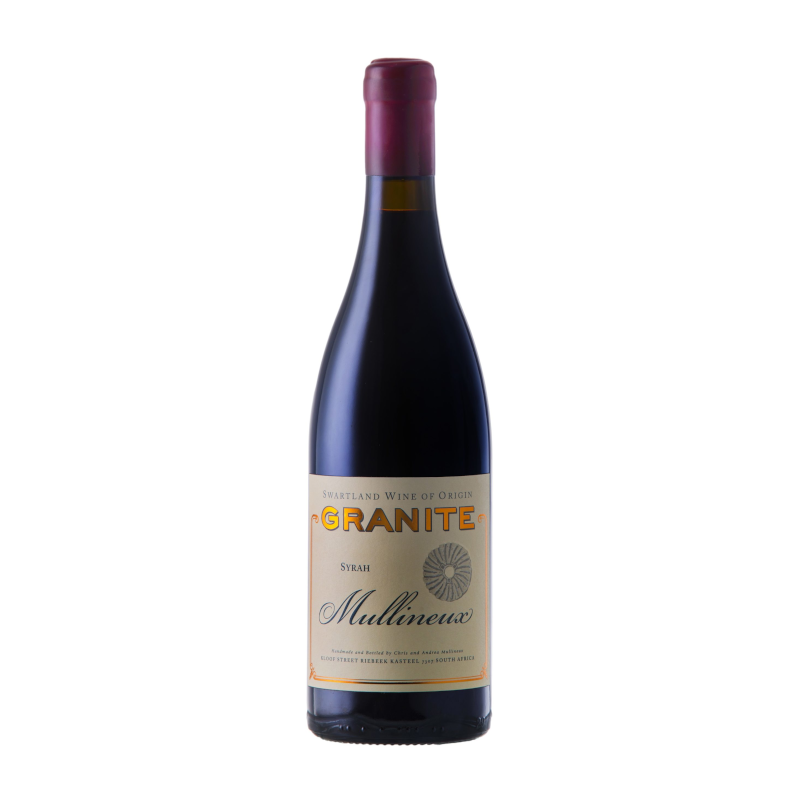A bottle of Mullineux single terroir 'Granite' Syrah wine