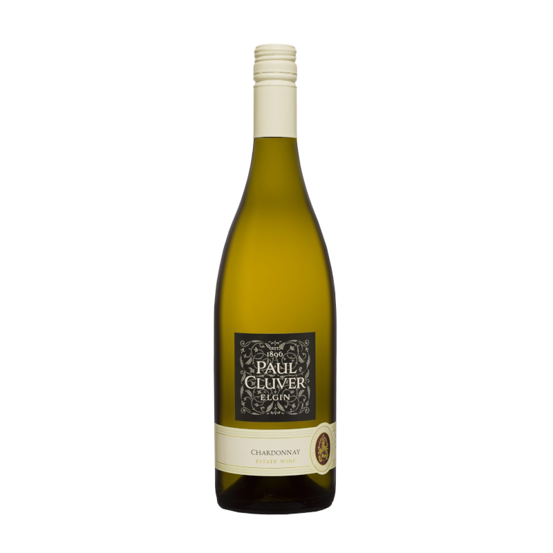 A bottle of Paul Cluver Chardonnay wine