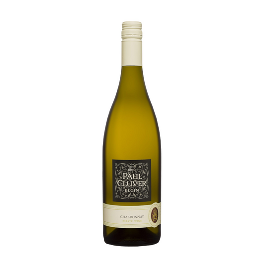 A bottle of Paul Cluver Chardonnay wine