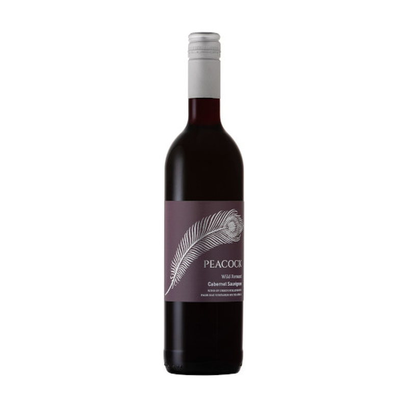 A bottle of Peacock Wild Ferment Cabernet Sauvignon