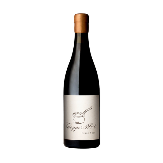 A bottle of Thorne and Daughters Copper Pot Pinot Noir