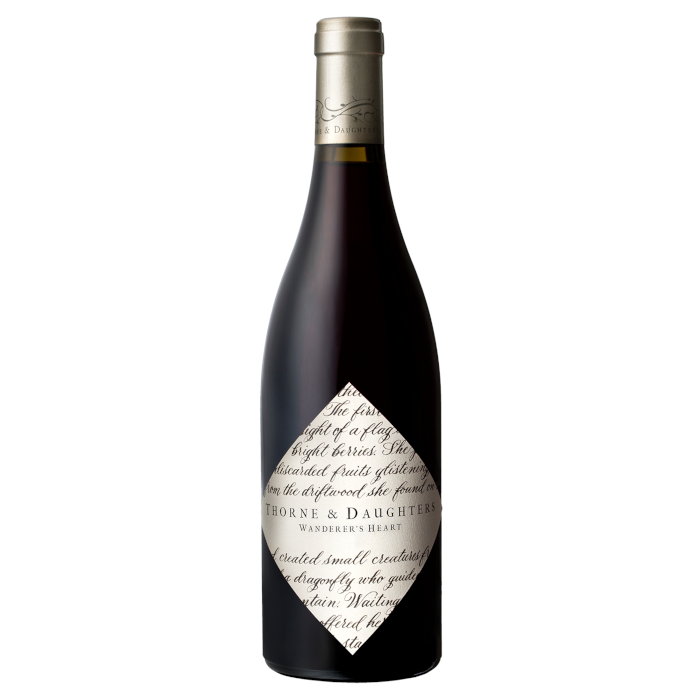 A bottle of Thorne & Daughters Wanderers heart cape blend wine