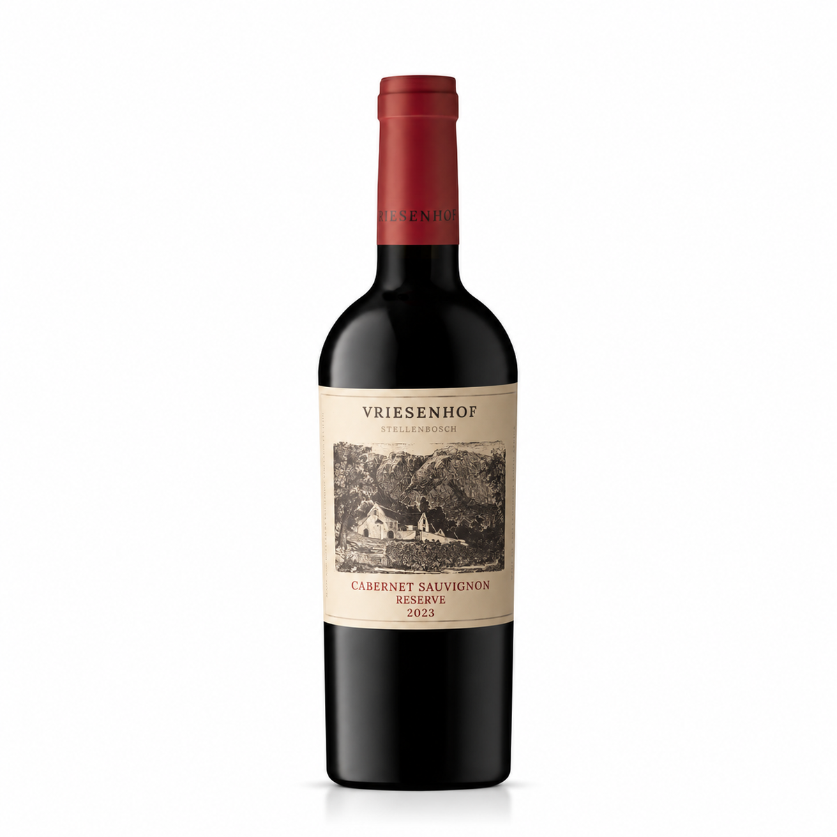 A bottle of Vriesenhof Cabernet Sauvignon Reserve