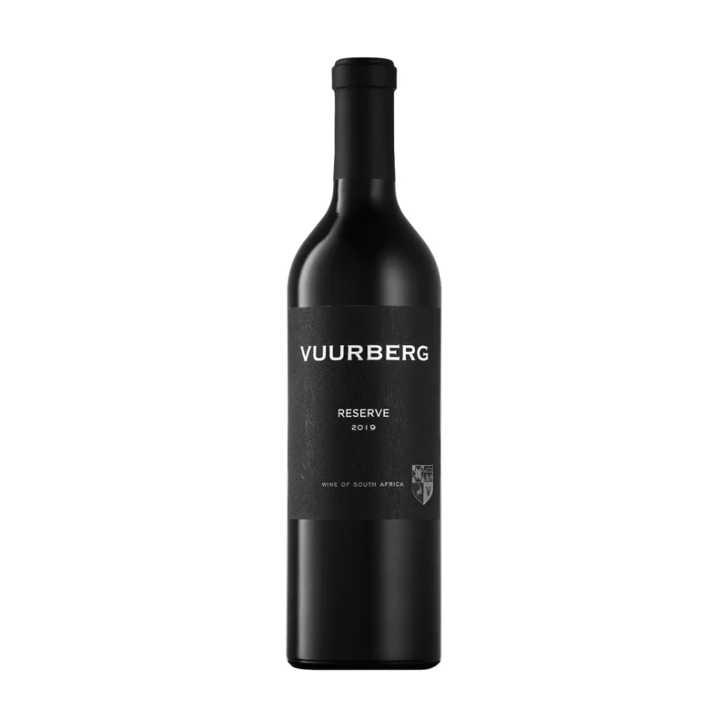 A bottle of Vuurberg Reserve Red
