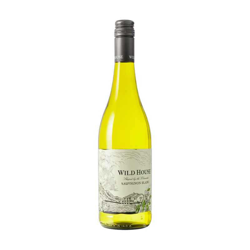 A bottle of Wild House Sauvignon Blanc